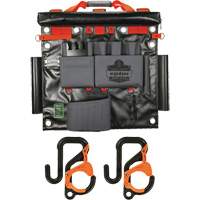 Arsenal 5711 Bucket Truck Tool Board with 2" Locking Aerial Bucket Hooks Kit, Nylon, 8 Pockets, Grey Duraquip Inc