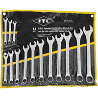 ICW-14PS Polished Wrench Set, Combination, 14 Pieces, Imperial Duraquip Inc