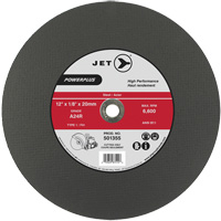 A24R PowerPlus Cut-Off Wheel, 12" x 1/8", 20 mm Arbor, Type 1, 6600 RPM Duraquip Inc