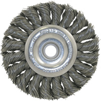 3K114 Unthreaded Knot Twisted Wire Wheel, 3-1/4" Dia., 0.014" Fill, 3/8"-1/2 Arbor Duraquip Inc