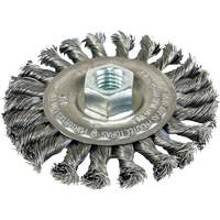 Disques &agrave; fils nou&eacute;s torsad&eacute;s pour meuleuses &agrave; angle, Dia. 4", Fils 0,022", Arbre 5/8"-11, Acier Duraquip Inc