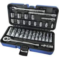 Jeux Rochets & douilles &agrave; 12 pans combin&eacute;s, 30 Mcx, Prise de 3/8", Profond Duraquip Inc