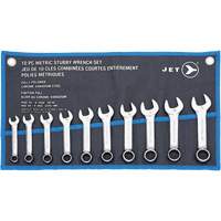 SCWS-10M Stubby Wrench Sets, Combination, 10 Pieces, Metric Duraquip Inc