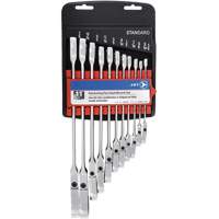 RCWS-11FS Flex Head Wrench Sets, Combination/Flex Head, 11 Pieces, Imperial Duraquip Inc