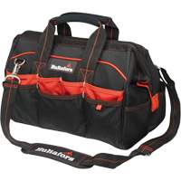 Sacs &agrave; outils pour ouvrier 16", Polyester balistique, Noir/Rouge Duraquip Inc