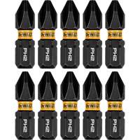 10-Piece FLEXTORQ&reg; Impact Driver Bit Set, Phillips, #2 Tip, 1/4" Drive Size, 1" Length Duraquip Inc