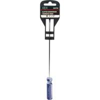 Blue Transparent Striped Slotted Screwdriver, 1/8" Tip, Round, Plastic Handle Duraquip Inc