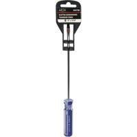 Tournevis &agrave; fente bleu transparent avec bandes, Tige de 3/16", Ronde, Prise en Plastique Duraquip Inc