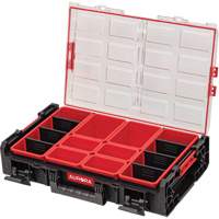 Arx&reg; X-Large Organizer with Short Bins, 23" x 15-1/5" x 5", Black Duraquip Inc