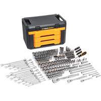 Jeu d'outils pour m&eacute;canicien &agrave; 12 pans dans boîte de rangement &agrave; trois tiroirs Duraquip Inc