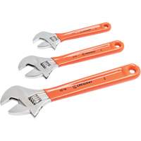 Cushion Grip Wrench Set, Adjustable, 3 Pieces Duraquip Inc