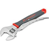 Locking Adjustable Dual Material Wrench, 10" L, 2-18/25" Max Width, Chrome/Polished Duraquip Inc