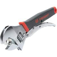 Locking Adjustable Dual Material Wrench, 10" L, 2-18/25" Max Width, Chrome/Polished Duraquip Inc