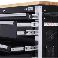 HDRC5212 Armoire mobile de s&eacute;rie HD, 12 tiroirs, 51-1/4" la x 21" p x 40-3/10" h, Noir Duraquip Inc