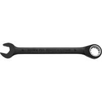 Metric Spline Combination Reversible Ratcheting Wrench, Black/Chrome Finish Duraquip Inc