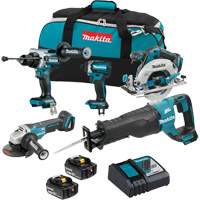 18V LXT Brushless 5 Tool Combo Kit, Lithium-Ion, 18 V Duraquip Inc