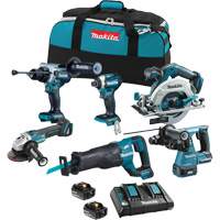 LXT Brushless 6 Tool Combo Kit, Lithium-Ion, 18 V Duraquip Inc