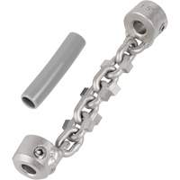 Chaîne de nettoyage de tuyaux de 1-1/4" - 1-1/2" pour c&acirc;ble de serpent &agrave; chaîne de 1/4" Duraquip Inc