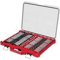 Jeu de cliquets et douilles m&eacute;triques/SAE avec organisateur PACKOUT &agrave; profil bas, 98 Mcx, Prise de 3/8" Duraquip Inc