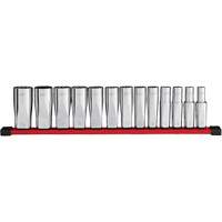 12-Point Deep Well SAE Socket Set, 13 Pcs, 1/2" Drive Size, Deep Duraquip Inc