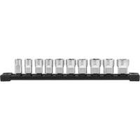 Metric Sockets with Four Flat Sides, 10 Pcs, 3/8" Drive Size Duraquip Inc