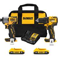 Brushless Cordless Drill/Driver & Impact Driver Combo Kit, Lithium-Ion, 20 V Duraquip Inc