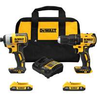Drill & Impact Driver Combo Kit, Lithium-Ion, 20 V Duraquip Inc