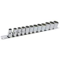 SS3812M-12 12-Point Metric Socket Set, 12 Pcs, 3/8" Drive Size Duraquip Inc