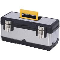 JPSTB-15 Stainless Steel Hand Tool Box, 6-1/4" D x 15" W x 7" H, Black/Silver Duraquip Inc
