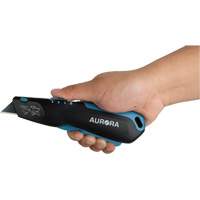 Retractable Safety Knife , Stainless Steel, Heavy-Duty, Plastic/Aluminum Handle Duraquip Inc