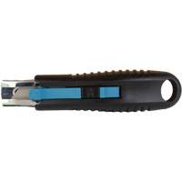 Standard-Duty Retractable Safety Knife, Stainless Steel, Rubber Handle Duraquip Inc