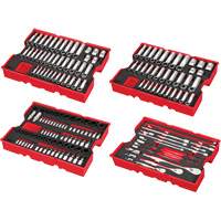 Metric & SAE Ratchet & Socket Set with Trays for PACKOUT Drawers, 242 Pcs, Impact, 1/4"/3/8"/1/2" Drive Size, Deep Duraquip Inc