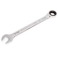 90-Tooth Ratcheting Combination Wrench, 12 Point, 1-1/8", Chrome Finish Duraquip Inc