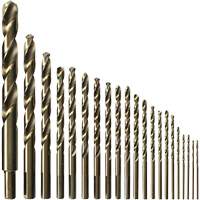 Drill Bit Set, 21 Pieces, Cobalt Duraquip Inc