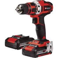 Cordless Drill/Driver Kit, Lithium-Ion, 18 V, 1/2" Chuck, 354 in-lbs Torque Duraquip Inc