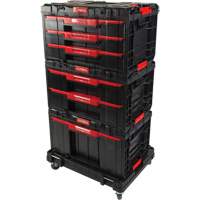 Socle roulant Arx avec jeu de roulettes pivotantes 4 mcx, 23-1/10" x 15" x 22-1/2", Noir Duraquip Inc