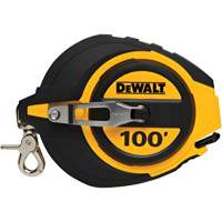 Closed Case Long Tape Measure, 100', Imperial Graduations Duraquip Inc