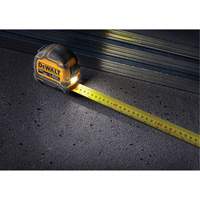 TOUGHSERIES Lighted Tape Measure, 26'/8 m, Imperial & Metric Graduations Duraquip Inc