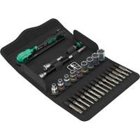 Jeu de cl&eacute; &agrave; cliquet SA 14 Zyklop Comfort avec levier dinversion, 28 Mcx, Prise de 1/4" Duraquip Inc