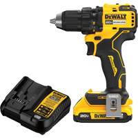 Ensemble de perceuse-visseuse sans fil et sans balai, Lithium-ion, 20 V, Mandrin 1/2" Duraquip Inc