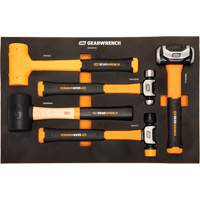 Mixed Hammer Set in Foam Storage Tray, 5 Pieces Duraquip Inc