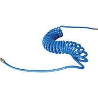 MAXAIR Coiled Hose, Air, 1/4" ID x 50' L, Polyurethane Duraquip Inc