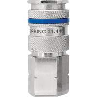 Raccord industriel rapide QUIKSILVER, Laiton nickel&eacute;, 1/4", NPT femelle, 435 PSI Duraquip Inc