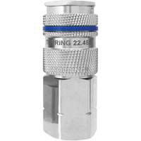 Raccord industriel rapide QUIKSILVER, Laiton nickel&eacute;, 1/2", NPT femelle, 500 psi Duraquip Inc
