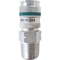 Raccord rapide QUIKSILVER Ultraflo 7,8 mm, Acier zingu&eacute;, 1/2", NPT m&acirc;le, 362 PSI Duraquip Inc