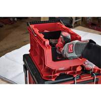 PACKOUT Compact Crate, 15-1/2" x 9-1/2" x 8-3/4", Black/Red Duraquip Inc