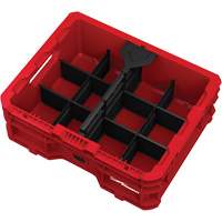 PACKOUT Low-Profile Crate, 15" x 18-5/8" x 6-5/8", Black/Red Duraquip Inc
