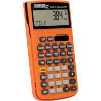 Calculatrice de fournitures orange haute visibilit&eacute; avec &eacute;tui robuste Duraquip Inc