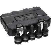 SAE Impact Bit Socket Set with Blow Mold Case, Hex, 3/4" Drive, 5 Pcs Duraquip Inc