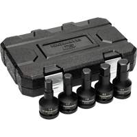 Metric Impact Bit Socket Set with Blow Mold Case, Hex, 3/4" Drive, 5 Pcs Duraquip Inc